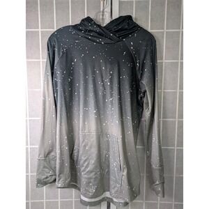 LuLaRoe Women's Amber Galaxy Hoodie Excellent Condition Medium Black White Ombre